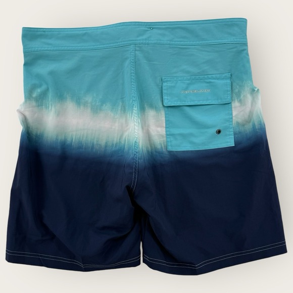 Pipeline Board Shorts Mens 38 Swim Blue Striped Fade Beach Retro Outdoors - Picture 2 of 5